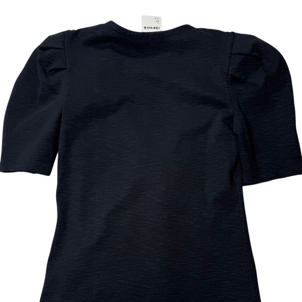 Free People Ellery Puff Sleeve Blouse NWT Black M - Picture 7 of 12